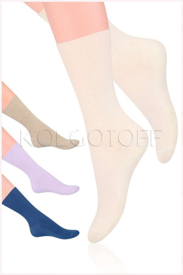 Шкарпетки жіночі без гумки з бавовною STEVEN ART 018